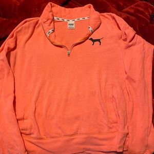 PINK 1/4 zip size large